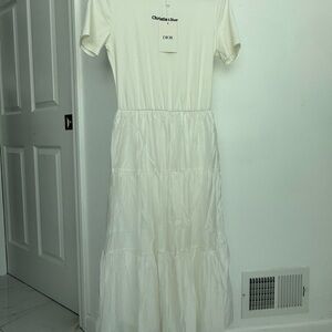 Dior Off White Midi Dress